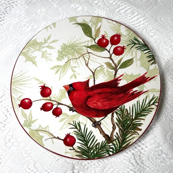 “Winter Field Notes” Salad Plate by Certified International– Susan Winget Design - Picture 1 of 2